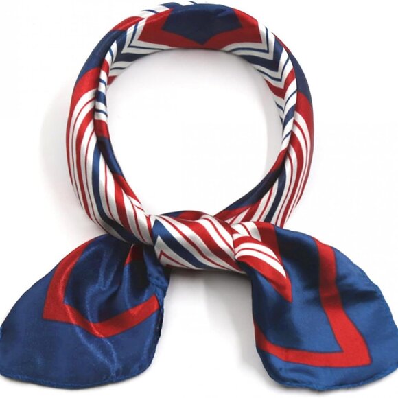 Accessories - Women Square Scarf Scarves Leopard Printed Striped Polka Dots Pattern Kerchief N